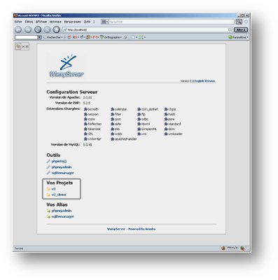 WAMP server config screen