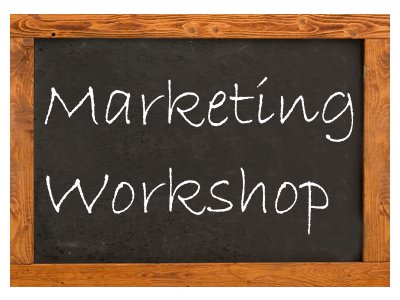 marketing workshop chalkboard