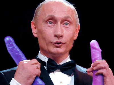 Vladimir Putin with dildos