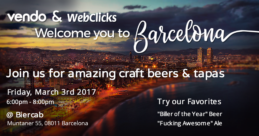 Vendo and WebClicks Introduce Two New Beers at Event in  Barcelona