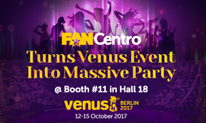 Meet FanCentro, PornHub, FreeWebcams and JulModels Together At Venus Berlin