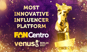 FanCentro Wins Venus Award Working With More Than 3,000 Performers