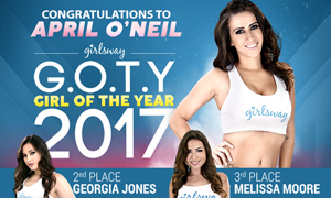 Girlsway Announces April O’Neil as its 2017 Girl of the Year