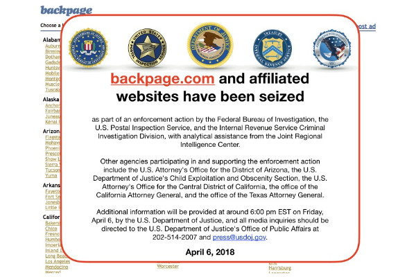 Backpage Seizure, Indictment Suggest Feds Don’t Need SESTA