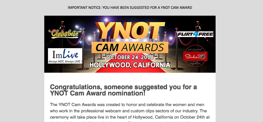 Awards Email Notification