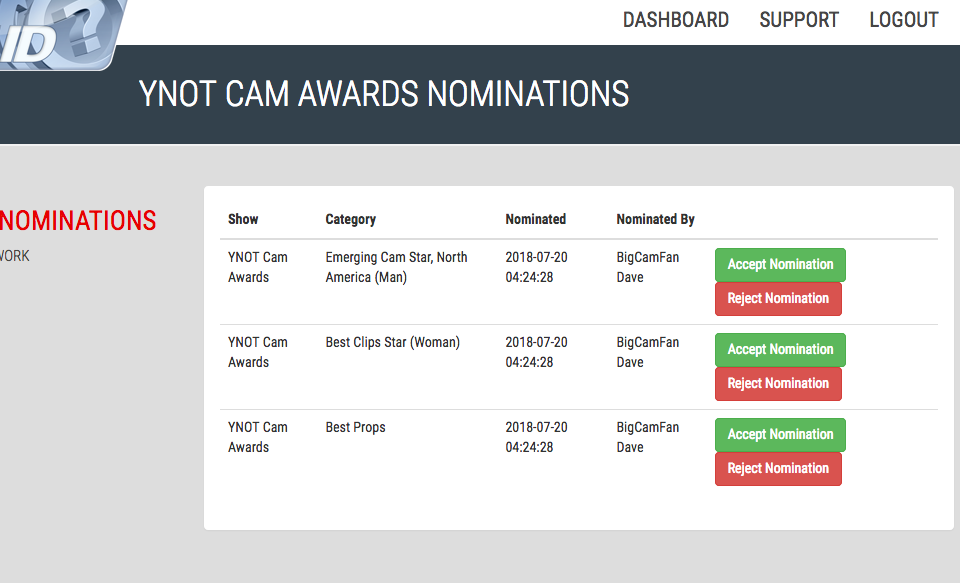 Accept or Reject Nomination Suggestions