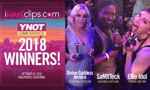 Artists on iWantClips Network Honored at YNOT Cam Awards