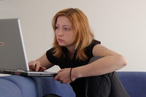 woman with laptop
