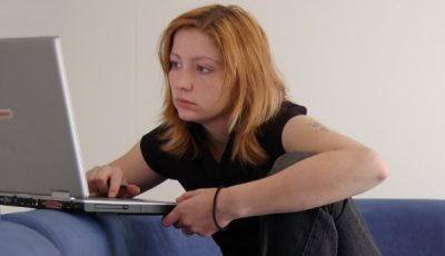 woman with laptop