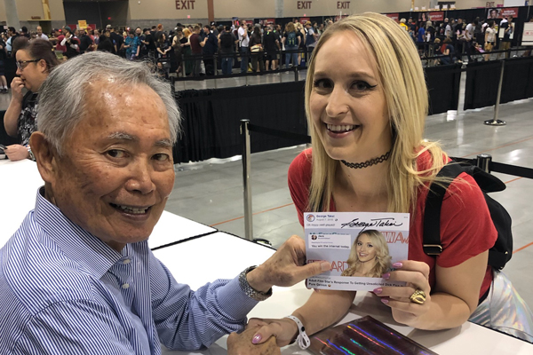 Ginger Banks has a Meeting of the Minds with George Takei