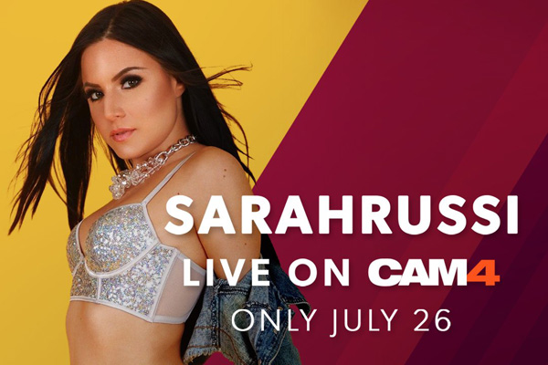 Cam Starlet Sarah Russi to Go Live on Cam4