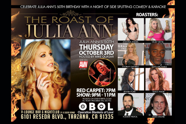 ‘The Roast of Julia Ann’ Birthday Event Happening Oct. 3