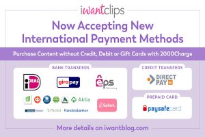 iWantClips New Alternative Payment Methods