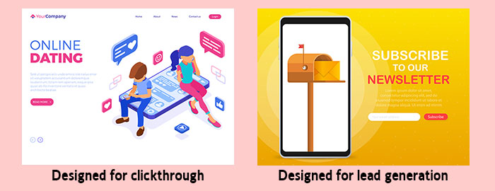 Types of Landing Pages