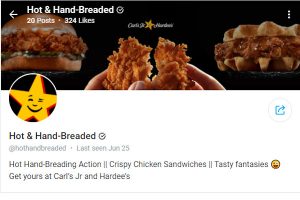Carls Jr on OnlyFans