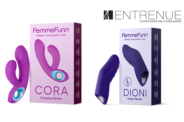 Entrenue Now Shipping Femme Fun’s Cora, Dioni Massagers