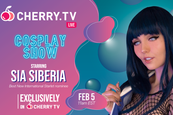 AVN Nominee Sia Siberia to Perform Live on Cherry.tv!