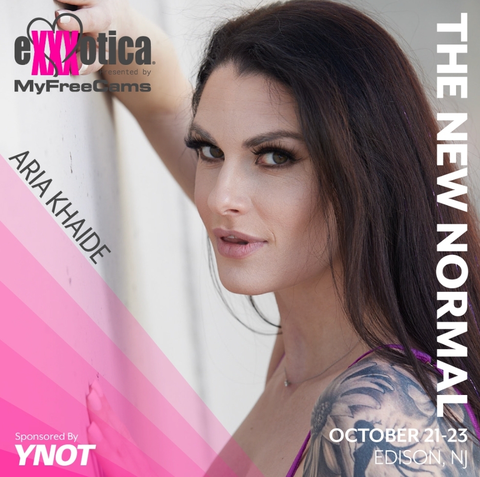 Aria Khaide attending Exxxotica, N.J., Oct 21-23