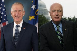 Senators Thom Tillis and Patrick Leahy, co-sponsors of the SMART Copyright Act