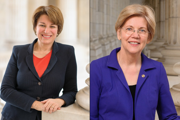 Senators Amy Klobuchar and Elizabeth Warren