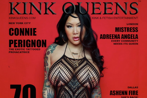 Connie Perignon Scores 2 Covers for Kink Queens Magazine