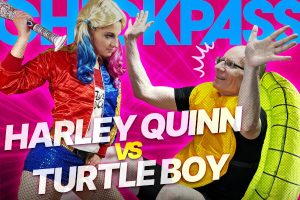 Harley Quinn Takes on Turtle Boy for ChickPass Amateurs