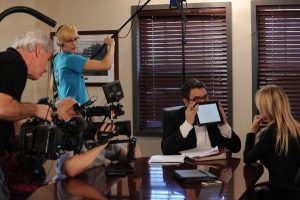 Colin Rowntree on the set