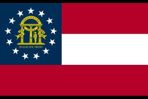 Flag of Georgia, a state about to get sued