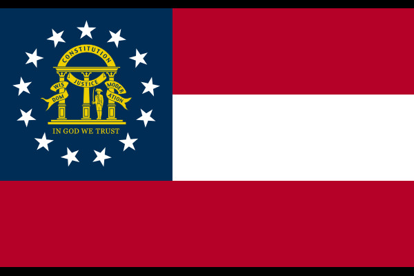 Flag of Georgia, a state about to get sued
