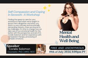 Leana Lovings Presents 'Self Compassion & Coping in Sexwork’ Workshop Today