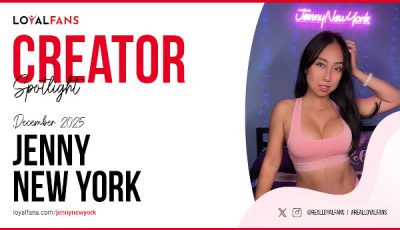 LoyalFans Names Jenny NewYork Featured Creator for Dec.