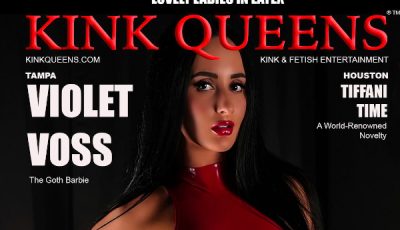 Violet Voss Graces Cover of Latest Kink Queens Mag