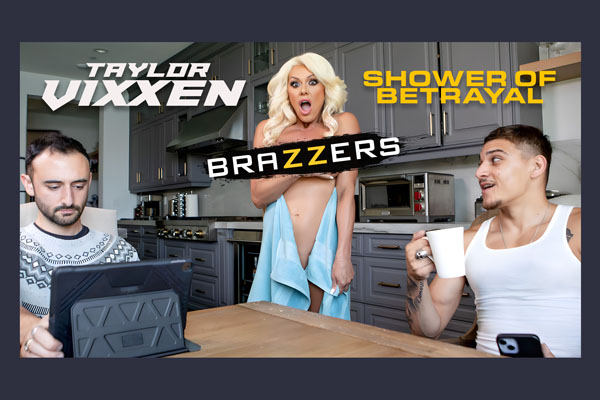 Taylor Vixxen Stars in Shower of Betrayal From Brazzers