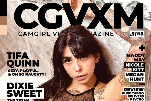 CamGirl Vixen Magazine, Issue 13 Drops – Featuring Tattoo Ninja Kitty on the Cover!