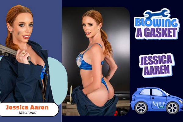 Jessica Aaren is a Sexy Grease Monkey at MILF VR